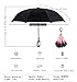 Inverted Umbrella Double Layer Windproof UV Protection Sun&Rain Car Reverse folding Umbrellas Cute Travel Umbrella Manually Rain Windproof Anti-UV Star Flower Umbrella for Easy Carrying Black Star Sky