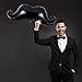 Gejoy 8 Pieces Moustache Black Balloons Large Beard Balloons Moustache Foil Balloons for Wedding Birthday Baby Shower Graduation Party Decoration Supplies 40 Inches