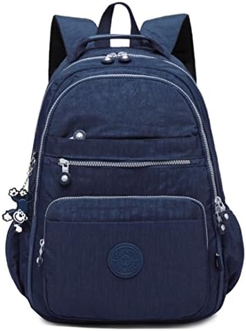 Cute Junior School Book Bag for Lightweight Travel Backpack Waterproof Fashion Ventilated Rucksack Multi-function Strong Computer Laptop Backpack Cycling Hiking Camping Business Outdoor Ba (Navy Blue)