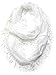 KMystic Lace Infinity with Long Fringe (White)