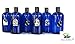 Baire Bottles 16 oz Empty Plastic Bottles with Squeeze Top for Shampoo Bottles, Lotion Bottle, Hand Sanitizer, 6 Pack, Waterproof Labels, PET, BPA Free USA (Blue with Black Disc, Floral Labels)