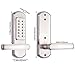Bravex Keyless Lock Keypad Mechanical Combination Security Door Lock Stainless Steel (Left Handle)