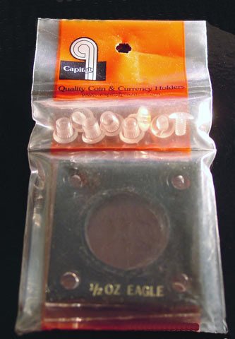 Capital Plastics 2x2 Holder - 1/2 oz EAGLE in Black