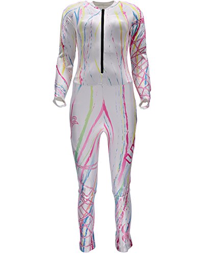 Spyder Womens Performance GS Race Suit: Lindsey Vonn 3: White/Paint Brush: Small