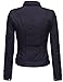 Luna Flower Women's Winter Warm Quilted Padding Fur Lined Slim Fit Moto Jackets