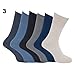 Specialist item: Mens Ribbed Non Elastic Top 100% Cotton Socks (Pack of 6)