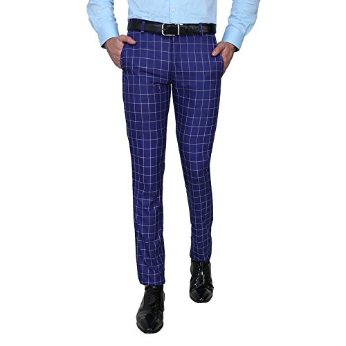 shaurya-f slim fit men's blue trouser