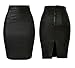 Womens Faux leather High Waist Strech Denim Pencil Skirt