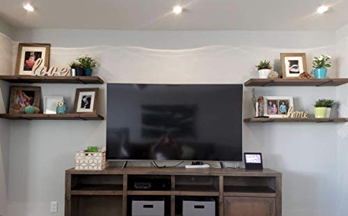 2 Pack - 11.25"L x 6"H Hook Brackets, Hook Iron Shelf Brackets, J Bracket, Metal Shelf Bracket, Industrial Shelf Bracket, Modern Shelf Bracket