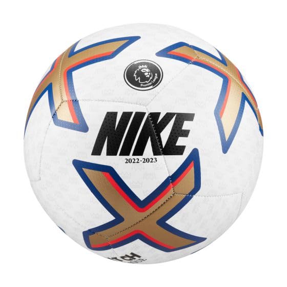 NIKE DN3605-100 Premier League Pitch Recreational soccer ball Unisex White/Gold/Blue/Black 3