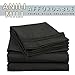 Anili Mili's Triple Stitch Embroidery Affordable 4 PC Bed Sheet Set - King Size, Black