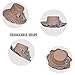 Women Wide Brim Sun Hat Summer Outdoor Foldable Beach Cap Khaki
