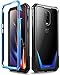 OnePlus 6T Case, Poetic Guardian [Scratch Resistant Back] [Built-in-Screen Protector] Full-Body Rugged Clear Hybrid Bumper Case for OnePlus 6T (2018) - Blue