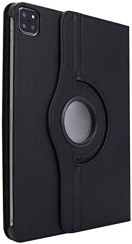SS Tech Case Compatible For iPad Pro 11 2020, Smart 360° Rotating Premium PU Leather Case Cover with Retina display and Auto Sleep/Wake function Case (BLACK)