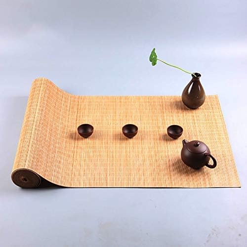 MrBambu Tea Coaster Mattress Bamboo Table Mat Tea Curtain Tray Pad Carbonized 11x47 inch 1pc