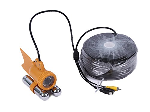 Vanxse Underwater Fish Camera HD 1000TVL 24Pcs White LED 100 Degree view Fish Finder video Camera (30Meters Cable)