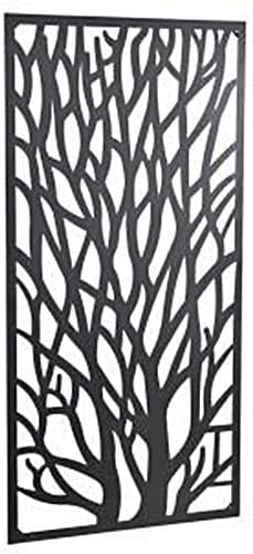 New! Wonderful Black coloured Steel Garden Metal Tree Screen 1.8m tall - ideal for a screen fence or wall mounting and climbing plants!