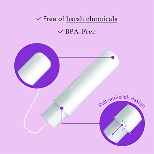 Rael Tampons, Compact Applicator Tampon Made with Organic Cotton