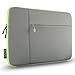Runetz Laptop Sleeve 13 inch Neoprene MacBook Sleeve Case - Perfect Mac Sleeve Cover with Pocket for Your MacBook Pro 13 inch Sleeve and MacBook Air 13.3”, Laptop Bag 13 inch Display Size - Grey-Green