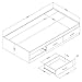 South Shore Cosmos Mates Bed with 3 Drawers, Twin 39-inch, Black Onyx