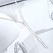 Barogirl Simple Necklaces Jewelry Vertical Feather Bar Pendant Necklace Long Chain for Women (Silver A)