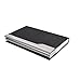 MaxGear Professional Business Card Holder Pocket Business Card Case Slim Business Card Wallet Business Card Carrier for Men & Women, 3.7 x 2.43 x 0.5 in, Vegan Leather & Stainless Steel, Oracle Black