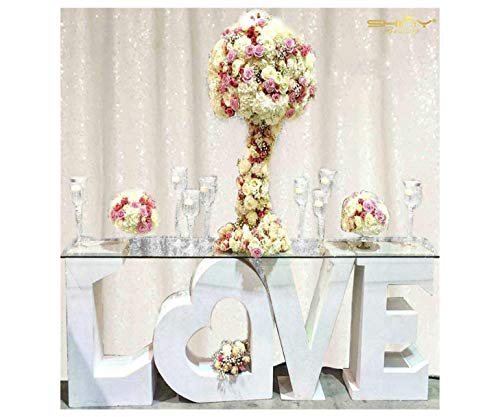 ShiDianYi 8 X 8, Ready to Dispatch,White Sequin Backdrops,White Sequin Photo Booth Backdrop, Party Backdrops,Wedding Backdrops, Sparkling Photography Prop