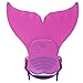 Kids Girls Adjustable Swimming Monofin Flippers Swimmable Mermaid Tail (Pink with Purple)