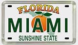 Miami Florida License Plate Acrylic Small Fridge Collector's Souvenir Magnet 2