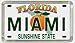 Miami Florida License Plate Acrylic Small Fridge Collector's Souvenir Magnet 2