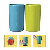 Tommee Tippee No Knock Transition Toddler Cup with Clevergrip base, Teal & Green, 18+ Months