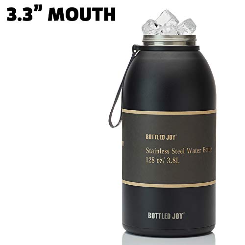 BOTTLED JOY Half Gallon Stainless Steel Insulated Water Bottle Double