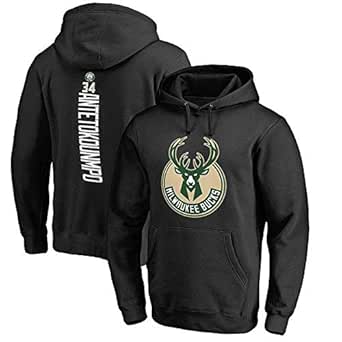 QIXUN Sudadera con Capucha NBA Sudadera con Capucha Milwaukee ...