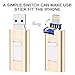 Type-C Flash Drive iPhone USB Flash Drive 128 GB High Speed Memory Stick 3 in 1 Thumb Drive Jump Drive for Android, Samsung, iPhone, MacBook, PC and More Devices (Gold)