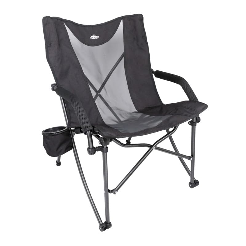 Cascade Mountain Tech Folding Camp Chair for Camping, Beach, Picnic, Barbqeues, Sporting Events with Carry Bag