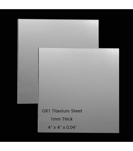 0.1mm & 0.2mm High Purity Titanium Foil/Strip - TA1/TA2 Grade, 99.9% Pure, For Research, Experiments, Crafts (0.1x200x1000mm)