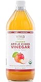 Viva Naturals Unfiltered Undiluted Non-GMO Organic Apple Cider Vinegar with the Mother, 32 oz
