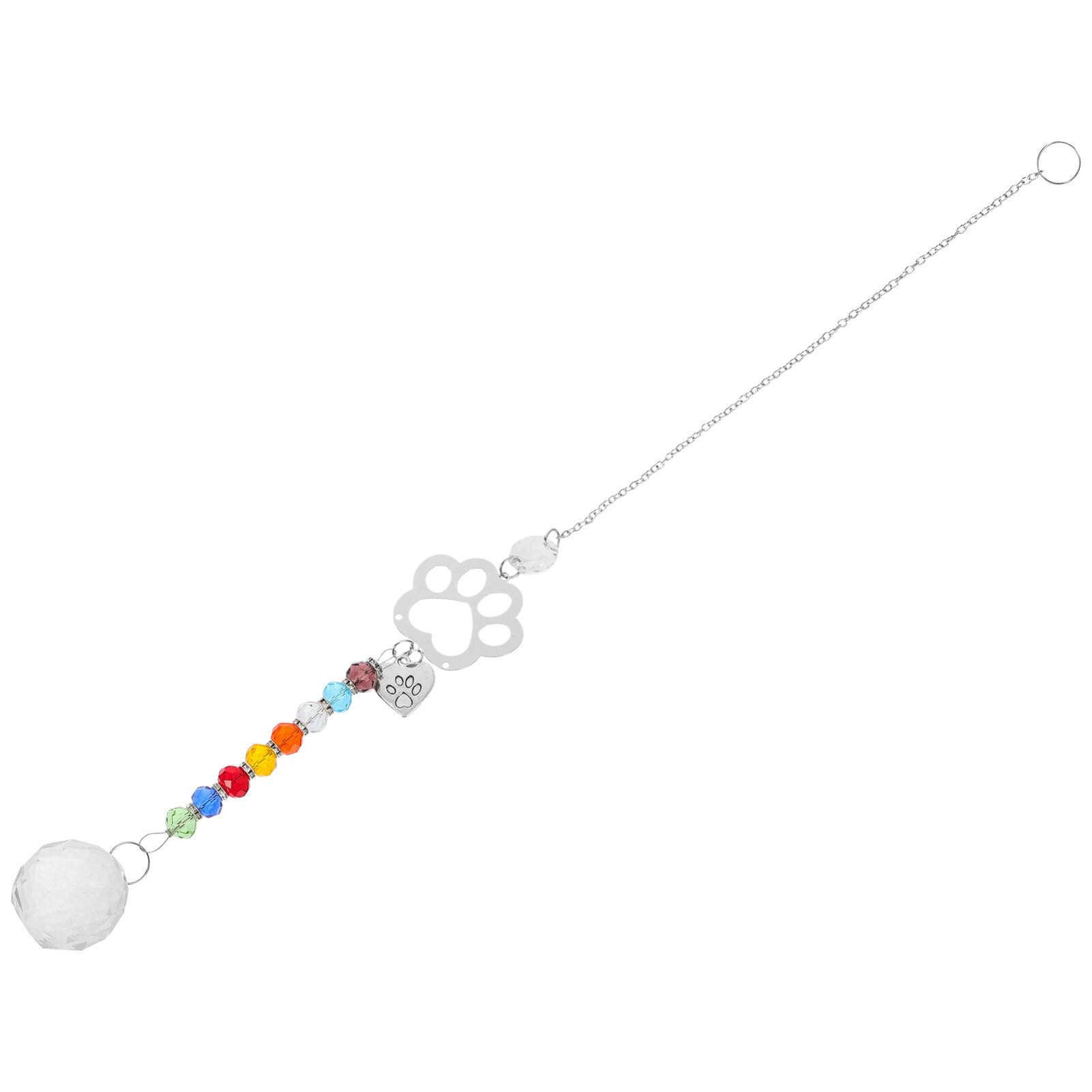 Toddmomy Dog Cat Memorial, Paw Print Crystal Sun Catchers Pet Memorial Crystals Hanging Decor for Windows Garden Car Rear View Decor Remembrance
