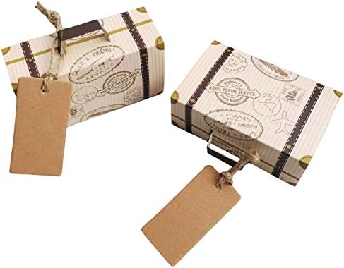 SL crafts Vintage Suitcase Favor Box Wedding Candy Boxes Party Favors Gift Box (set of 100)