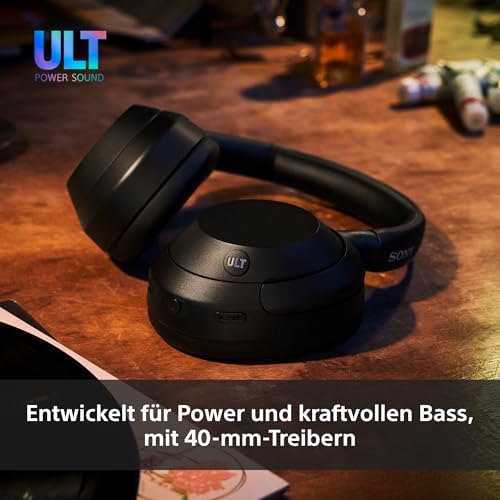ULT WEAR - Kabellose Kopfhörer mit Noise Cancelling, ULT Power Sound, ultimativer Deep Bass, selbem Prozessor wie WH-1000XM5, klare Anrufe, 30 Stunden Akkulaufzeit, iOS und Android - Forest-Gray