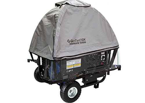 GenTent 10k Running Cover with Clear Vinyl Apron - Universal Kit Bundle (Extreme, GreySkies) - Compatible with 3000w-10000w Portable Generators