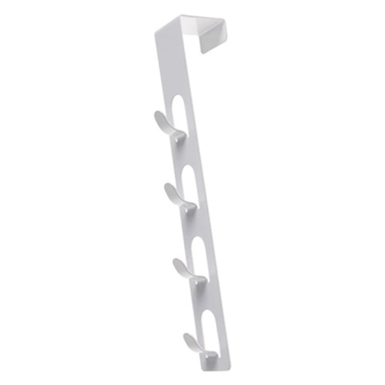 Over The Door Hooks, 4 Layers Over The Door Towel Rack Heavy Duty Vertical Door Hanger for Bathroom Kitchen Hanging Coat Robe Clothes Hat, 11.4in (White)