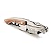 Pocket Prestige Waiters Corkscrew By Coutale Sommelier - Naturalwood - French Patented Spring-Loaded Double Lever Wine Bottle Opener for Bartenders and Gifts - Sharp Micro-Serrated Knife