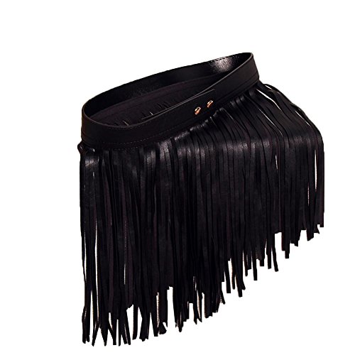 Amazon Leather Fringe Skirt Belt Buy Fashion Womens Waist Fringe