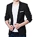Pishon Men's Blazer Jacket Lightweight Casual Slim Fit One Button Sport Jackets, Black, Tag Size XXXXL=US Size L