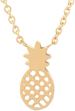 Wearyourfashion 18K Gold Plated Pineapple Pendant Necklace for Women