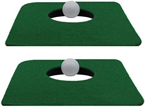 Upstreet Putting Mat for Indoor Golf Cup – Includes Two Indoor Putt Mats and Two Training Balls