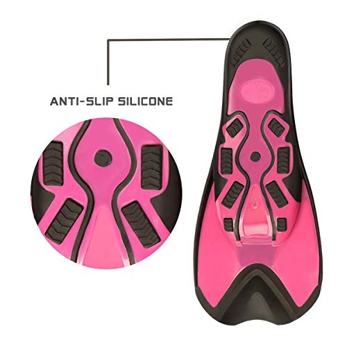 Atphfety Smart Short Blade Swim Fins for Training Swimming and Snorkeling