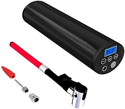 Electric Portable Air Compressor, QITONG Hand-Held 12V Digital Tire Inflator Build in Li-ion Battery. Pump to 150 PSI. Tire Pressure Monitor and Preset … (V2018)