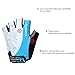 ROVOS Cycling Gloves Half Finger Women Padded Breathable Cycling Gloves Outdoor(Columbia Blue,Medium)